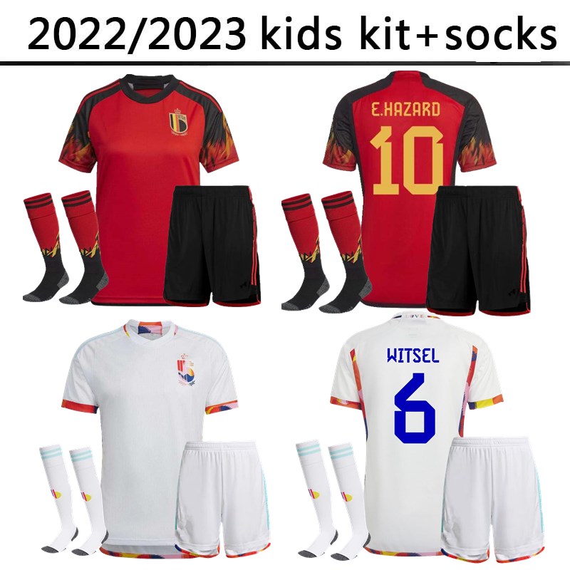 

BELGIUM 2022 World Cup soccer jerseys National Team DE BRUYNE HAZARD COURTOIS LUKAKU TIELEMANS 22 23 Batshuayi Kevin men set Football Shirt kids kit socks child boy