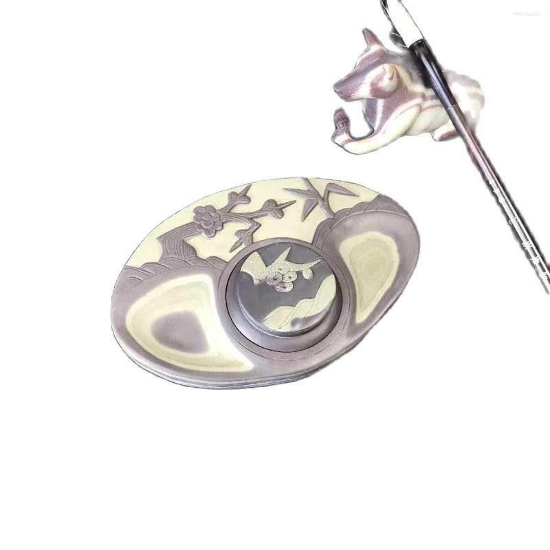 

Jewelry Pouches Three Friends Of The Cold Season With Plum Blossom Pattern Inkstone Sublimation Blanks Chinese Traditional Artwork