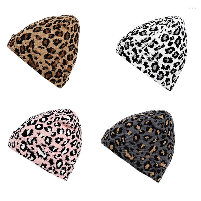 

Berets Vintage Wool Hat Leopard-print Knitted Daily Wear All-match For Men Women Dropship, Yellow leopard