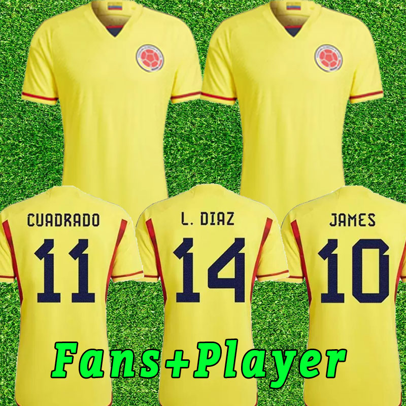 

PLAYER VERSION 22 23 Colombia away soccer jersey 2022 2023 JAMES copa america football shirt FALCAO Camiseta de futbol maillot man adult shorts pants, Home