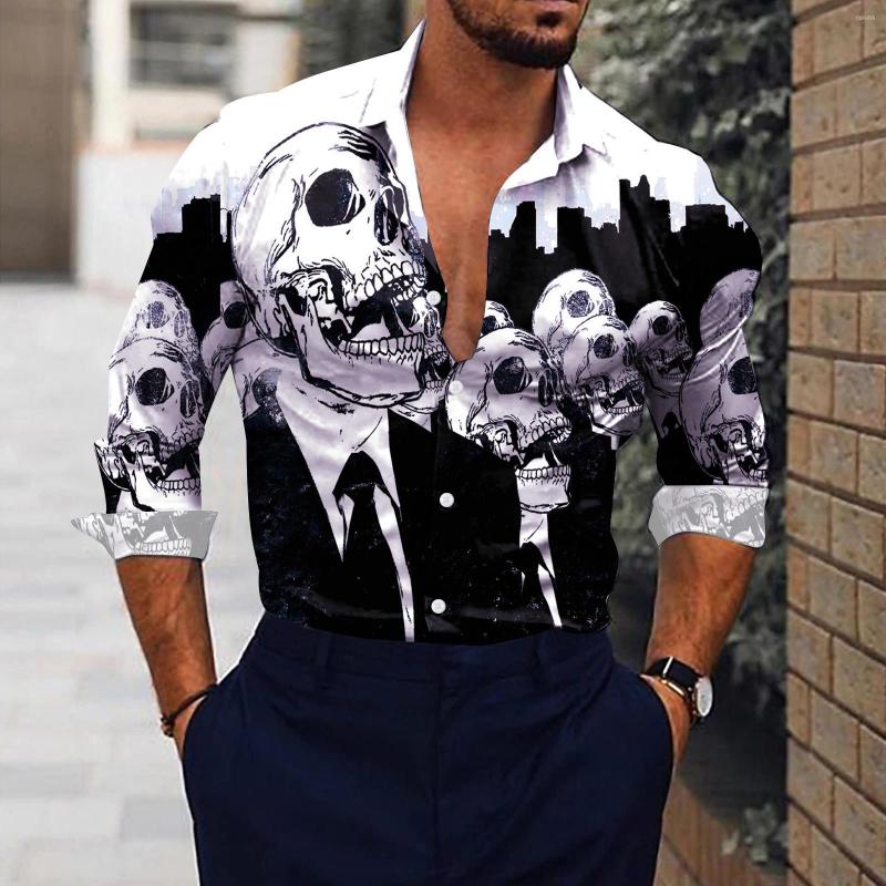 

Men's Casual Shirts Men Tops Fashion Design Day 3D Digital Printed Lightweight Breathable Long Sleeve Lapel Formal Shirt 10