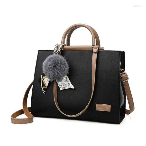 

Evening Bags Fashion Big Bag Quality Cowhide Women's Handbag Luxury Designer Women Leather Tote, Black big
