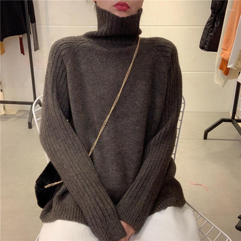 

Women' Sweaters Casual Turtleneck Cashmere Women 2022 Autumn Winter Basic Pullover Jumper Street Batwing Long Sleeve Loose Knitted Tops, Pink