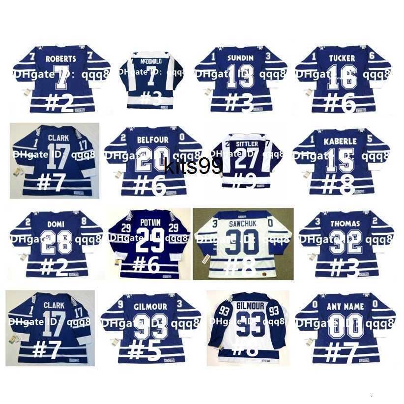 

CUSTOM Jay Vintage CCM Leafs Hockey Jerseys Alexander Mogilny DARRYL SITTLER TERRY ED BELFOUR MATS SUNDIN DOUG GILMOUR TIE DOMI CURTIS JOSEP, As pic 5