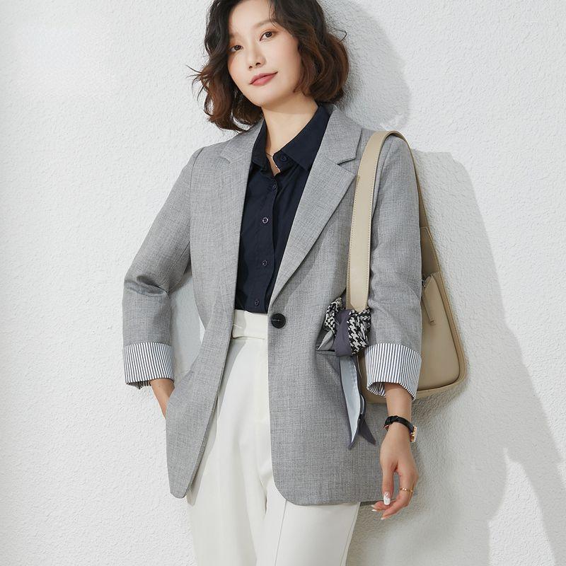 

Women' Suits Casual Suit Jacket Women' Spring And Autumn Korean Version Simple Fashion High-end Temperament Loose Coat Top, Black