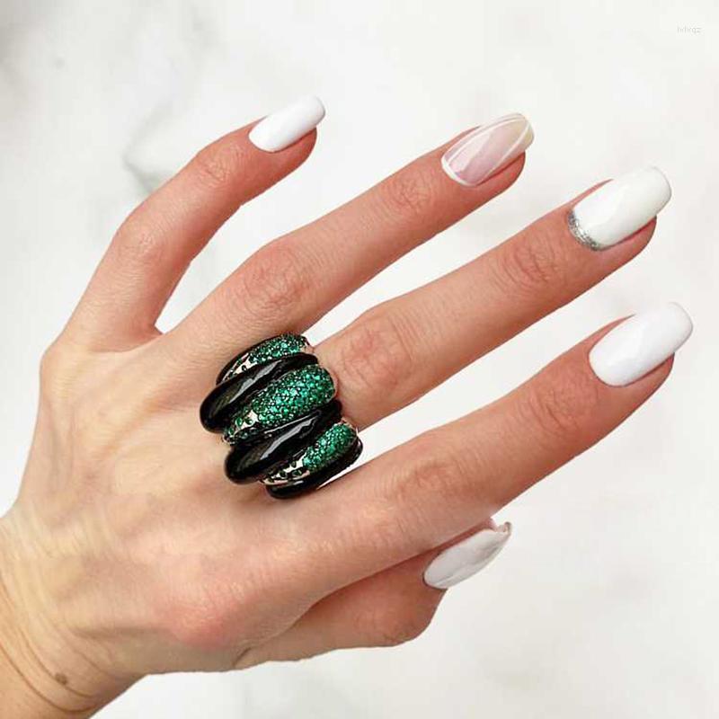 

Cluster Rings Amorita Boutique 2Colors Ring 925S Zircon For Mother Lady Gift Vintage