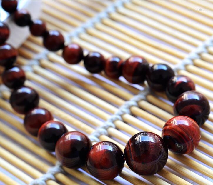 

Choker Wholesale Red Natural Tiger Eye Stone Necklace Tower Chain Lucky For Women Men Energy Jewelry Accessories