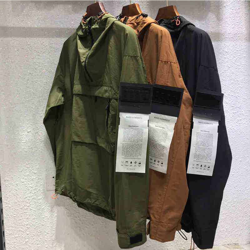 

cptopstoney hooded half zip pocket jacket youth fashion european and american casual jacket mens coat nylon fabric mens sheath, Red