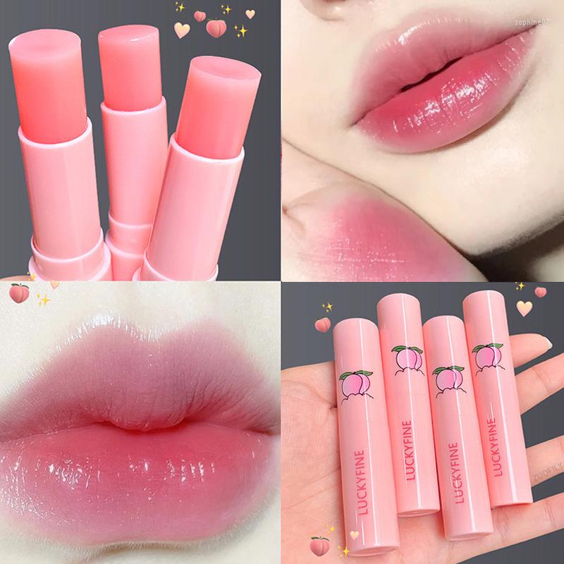 

Lip Gloss Peach Long-lasting Moisturizing Lipstick Anti-drying Lipgloss Temperature Change Color Hydration Care, Colorless 02