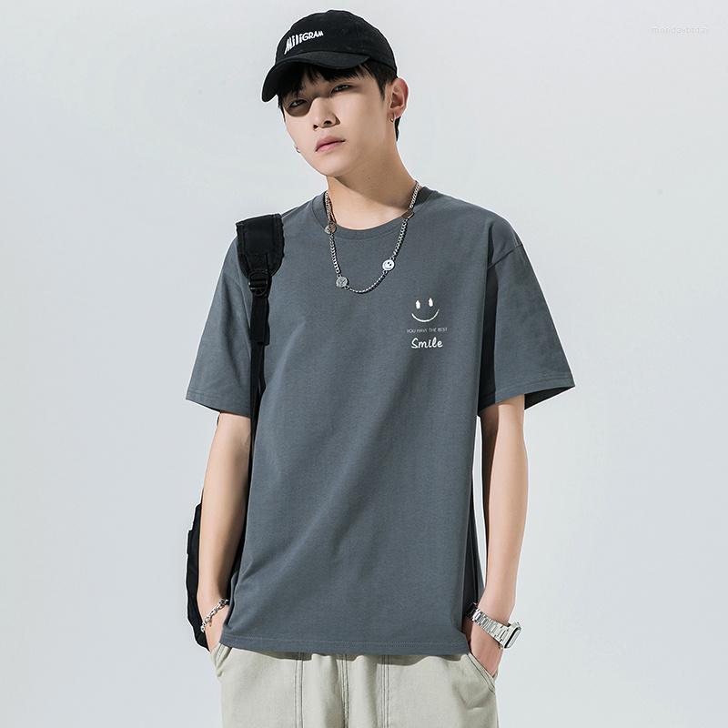 

Men's T Shirts Men T-shirt Summer Fashion Casual Solid Color Top Loose Sports Short Sleeve O-Collared Cotton Male Tops, Black