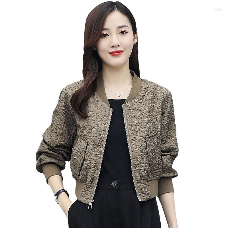 

Women's Jackets Temperament Ladies Sports Short Jacket 2022 Women Spring Autumn Top Fashion All-match Baseball Uniform Coat OK1388, Black