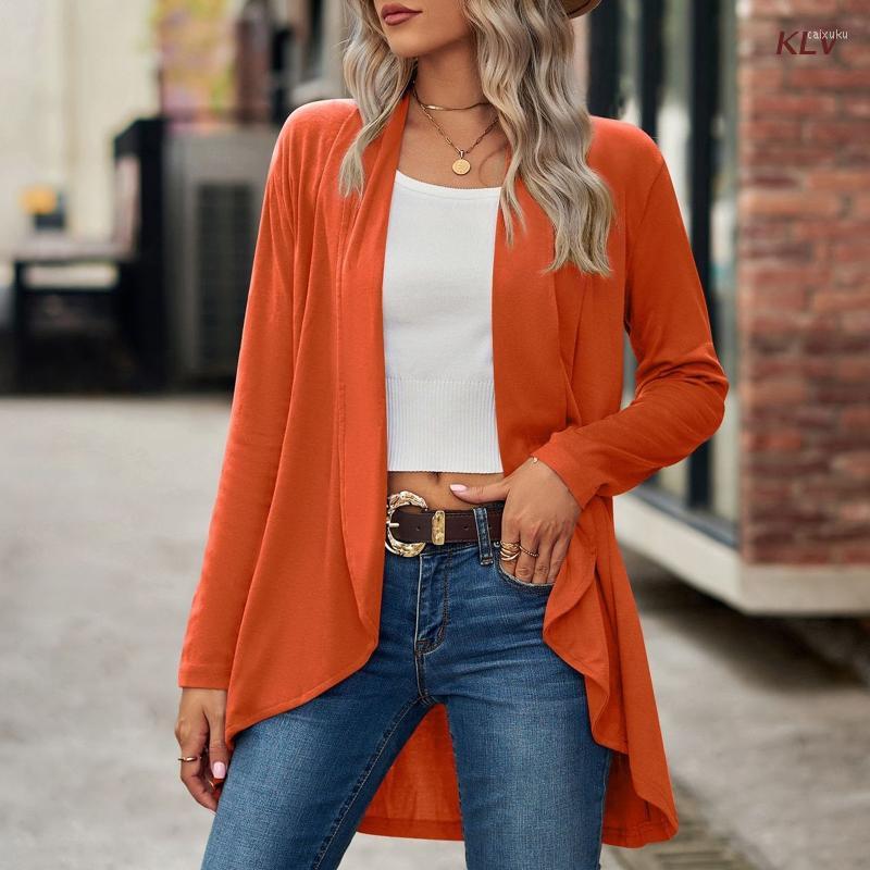 

Women' Jackets Womens Open Front Cardigans Coat Long Sleeve Casual Soft Drape High Low Hem Cardigan Knitted Tops Sweater, Light grey