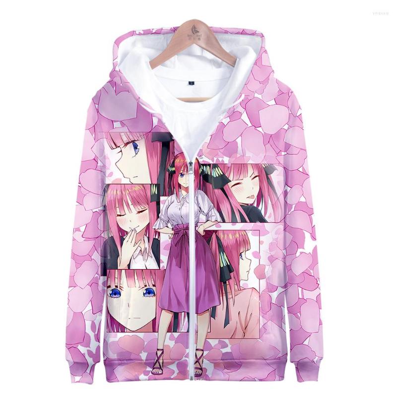 

Men's Hoodies 3D Fashion The Quintessential Quintuplets Zipper Hoodie Holiday Passionate Boys/girls Youthful Kawaii Zip Hooded Kids Clothes, As shown