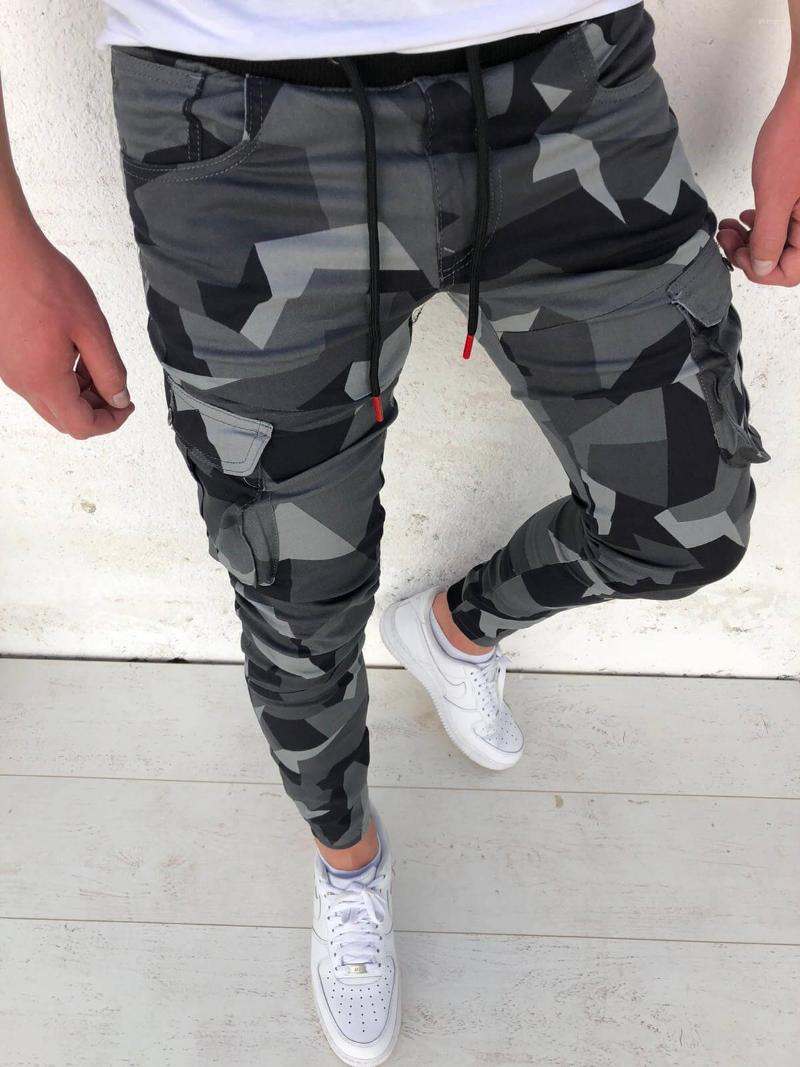 

Men's Pants Casual Cargo Men Multi Pocket 2022 Fashion Camouflage Trousers Spring Autumn Pencil Harem Pant Male Joggers, Green
