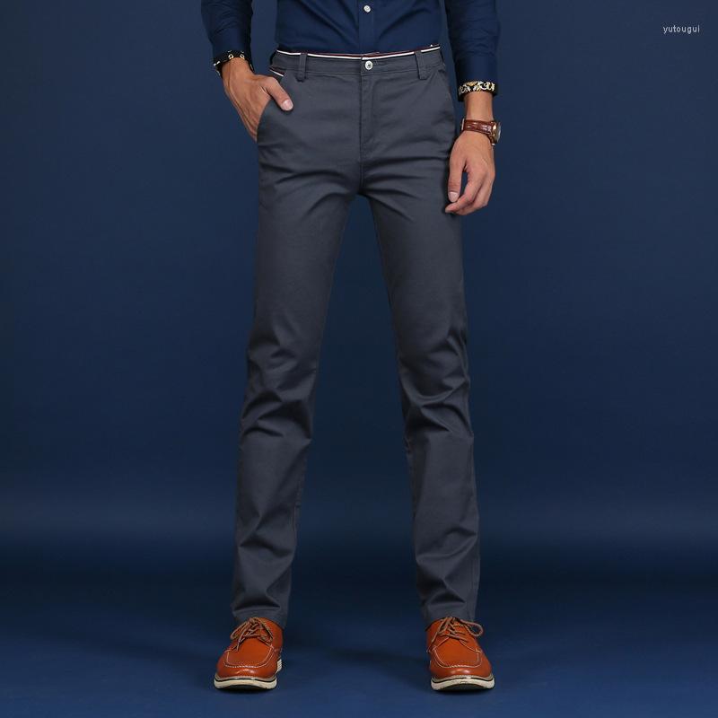 

Men's Pants Colors 2022 Spring And Summer Men's Slim Casual Fashion Business Cotton Brand Thin Trousers Classic Style, Black