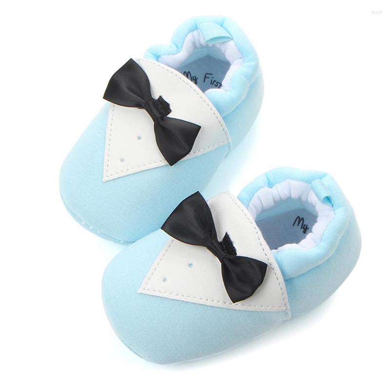 

First Walkers Bowknot Elastic Baby Infant Girls Toddler Shoes Born Cotton Prewalker Cribber Sneaker Loafer, Light blue 13cm