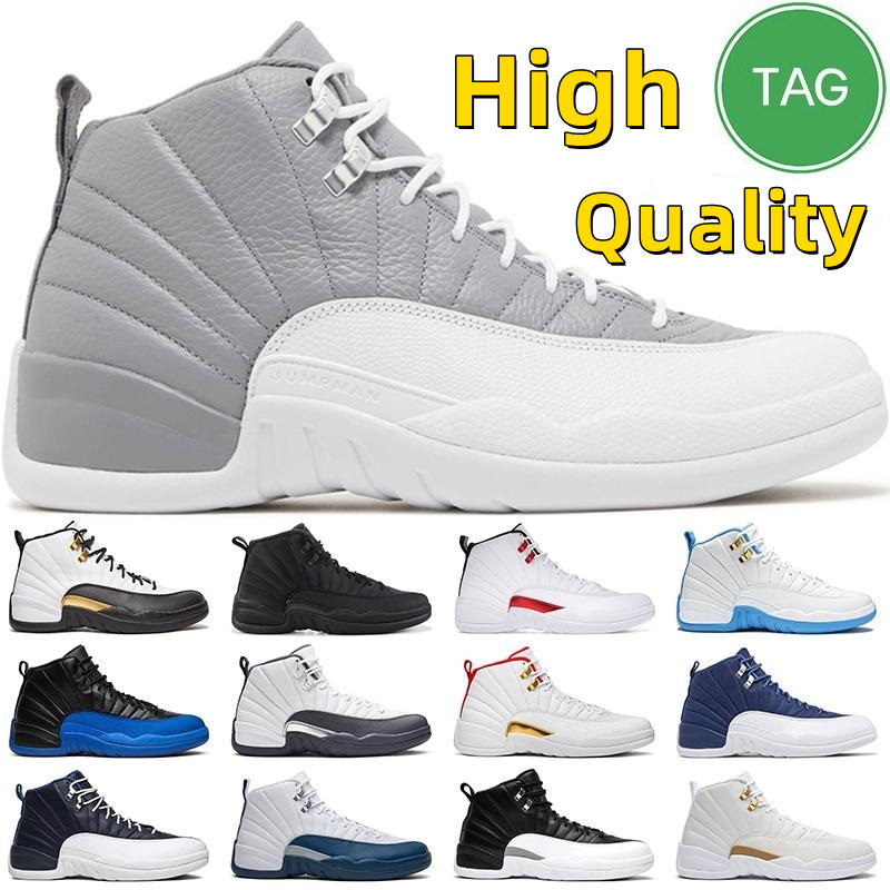 

Basketball Shoes Mens Sports Trainer Retro Utility Grind Obsidian Hyper Royal Royalty Gamma Blue Playoff 12 Stealth Men Jumpman 12S, 32