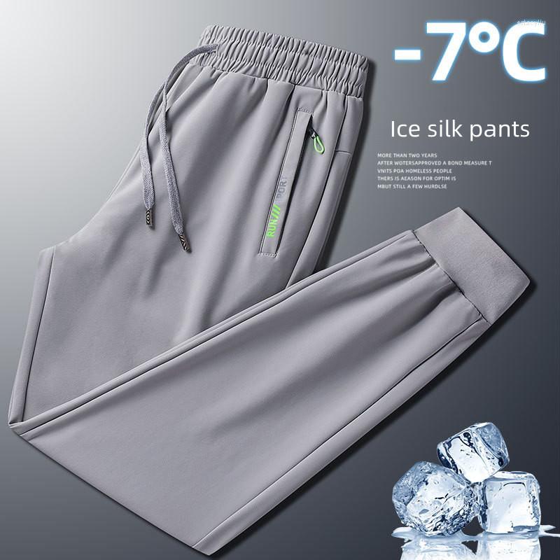 

Men's Pants Men's Summer Ice Silk Casual Quick-drying Loose Large Size Sports Fashion All-match Streetwear Joggers 8XL, Gray