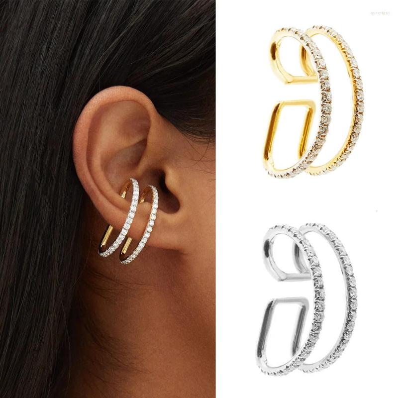 

Backs Earrings Ear Bone Clip Female Fashion Without Holes Diamonds Retro Temperament Lines Hooks.