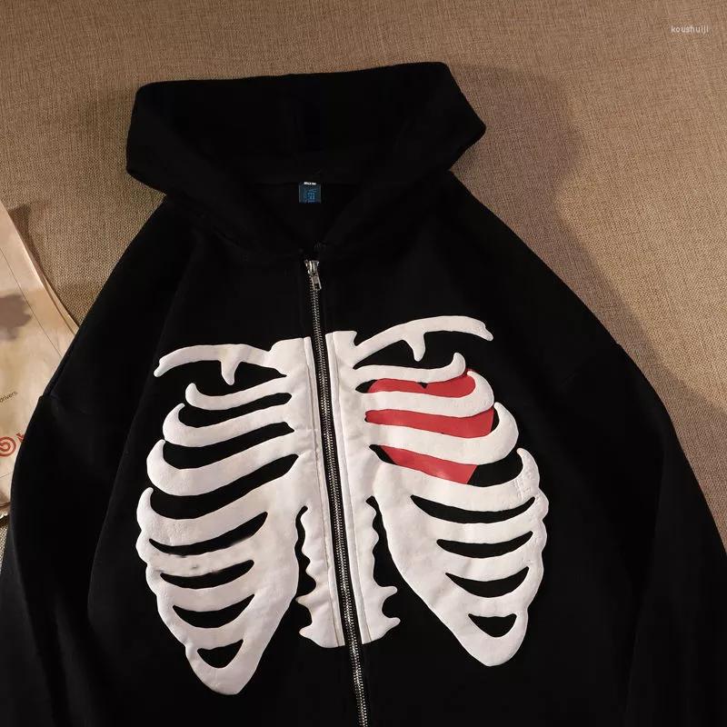 

Women' Hoodies Gothic Clothing Hip-hop Street Butterfly Skull Rhinestone Oversized Hoodie Women Y2K Trend Fashion Loose Zipper Sweatshirt, 14