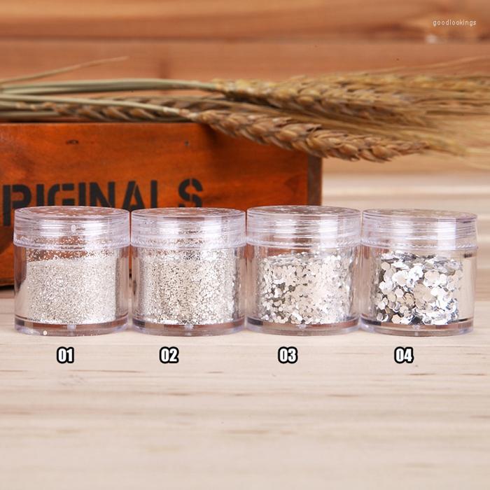 

Nail Glitter Fashion Powder Nails Art Tips Shiny Silver Colour Toe Small Accessories 4 Style Choice