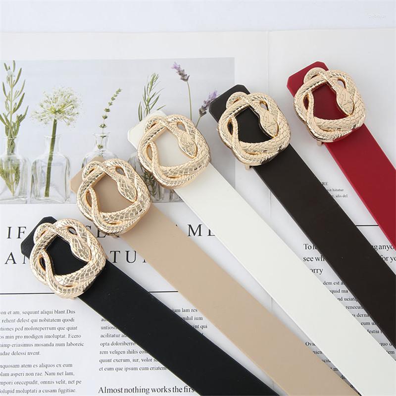 

Belts 2022 European And American Women's Exquisite Snake Buckle Belt 2136, Black