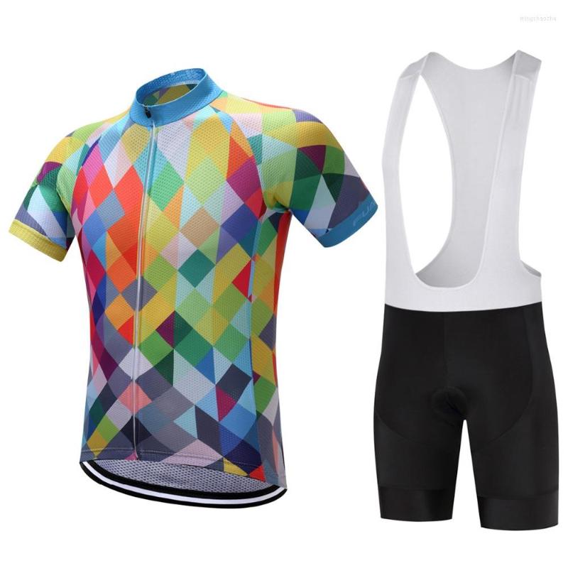 

Racing Sets 2022 Summer Short Sleeve Cycling Jersey Set Ropa Ciclismo MTB Clothing Bike Jerseys With Silica GEL Shorts Pants