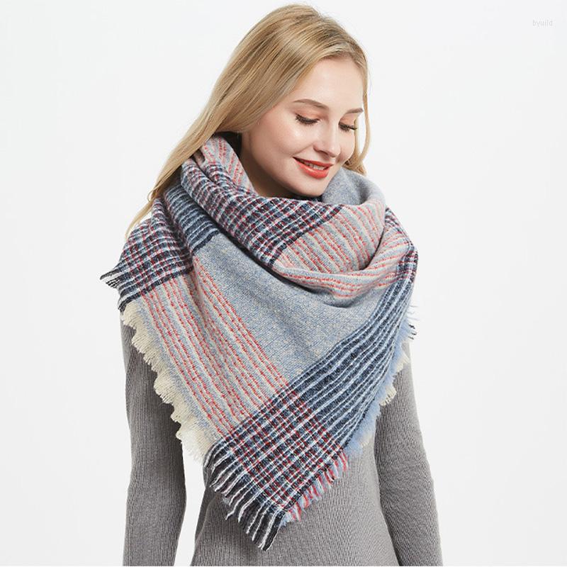 

Scarves Warm Plaid Cashmere Shawls Women Winter Soft Shawl Cloak Ms Thick Blankets Scarf Year Gifts