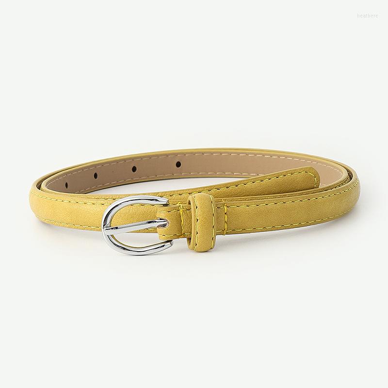 

Belts 2022 European And American Women's Fine PU Decorative Ok Gold Buckle Wild Belt 3061, Black