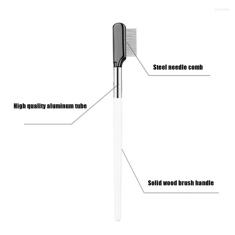 

Makeup Brushes 1pcs Eyelash Comb Stainless Steel Eyebrow Brush With Cover Cosmetic Make Up Tools Supplies