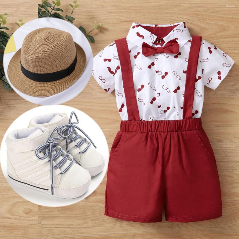 

Clothing Sets Baby Boy Clothes Set Cake Smash Lapel Bodysuits Romper Suit With Suspender Trousers For Wedding Birthday Party Pograph Outfit, B70 shoes