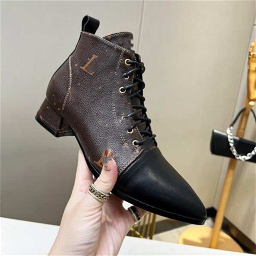 

Super Mini Boots Louiseity Fashion Women Decorative Flat Heel Winter Thick Sole Leather Warm Wool High Heel Snow Viutonity 01-008