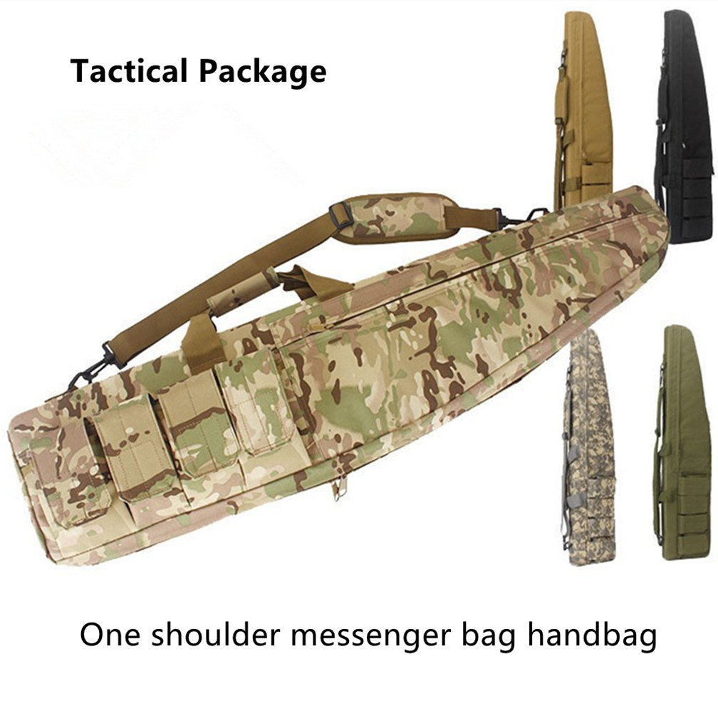

Outdoor Military Fan Shoulder Messenger Bag Gun Fishing Rod Gear Safe Storage Travel Handbag Waterproof Camouflage Tactical Package Tool Kit safe-deposit box, Grey acu