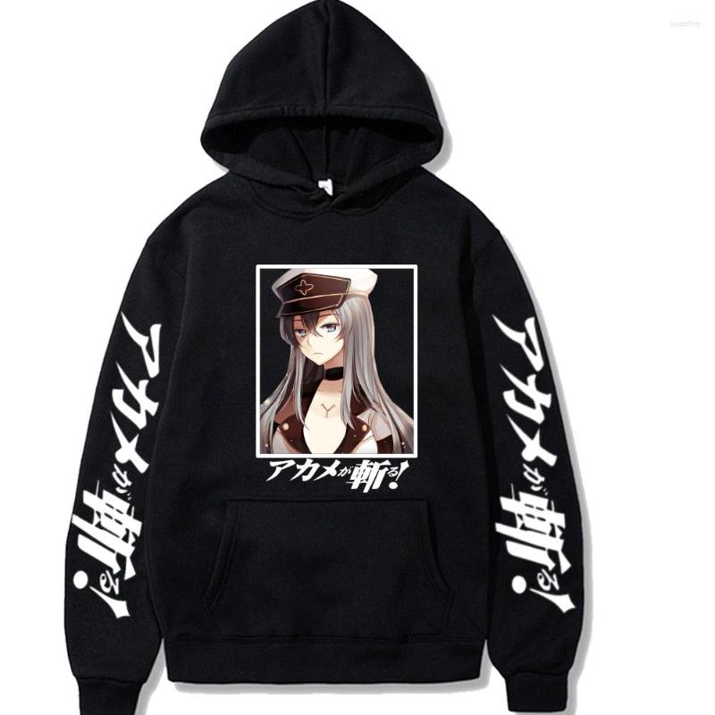 

Men's Hoodies Men's Hoodie Anime Akame Ga Kill Unisex Pullovers Autumn Winter Women Tracksuit Harajuku Streetwear Y2k Clothes, Black