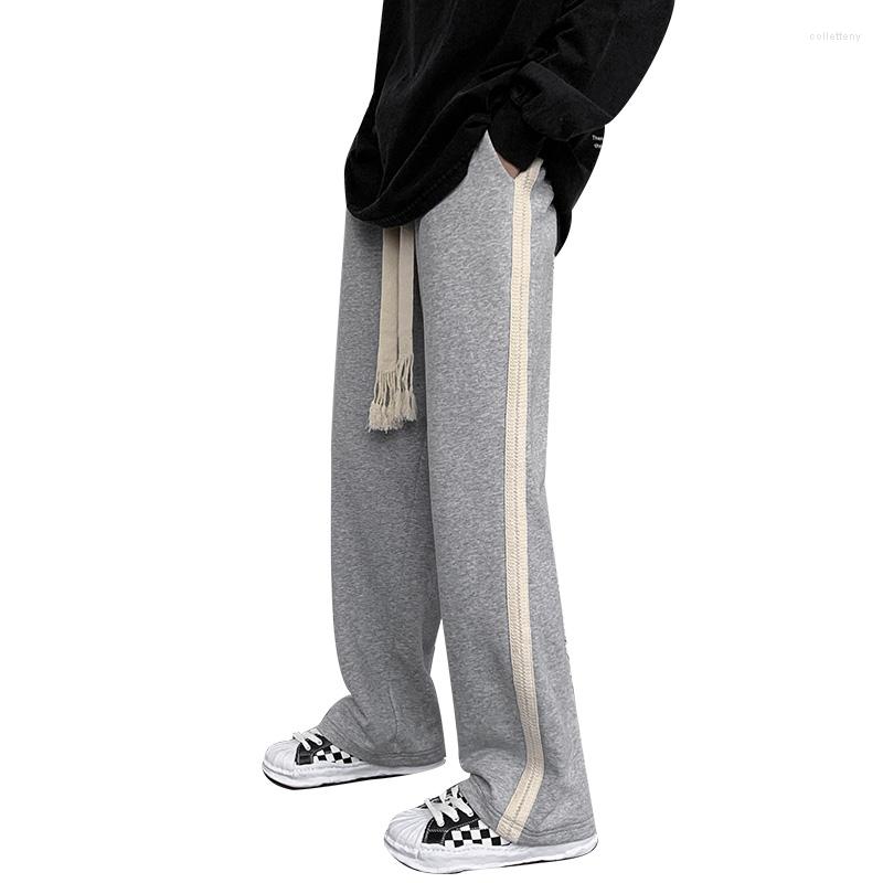 

Men's Pants Mens Sports Elastic Waist Sport Casual Streetwear Loose Cause Sweatpants Male Outdoor Straight Trousers, Gray
