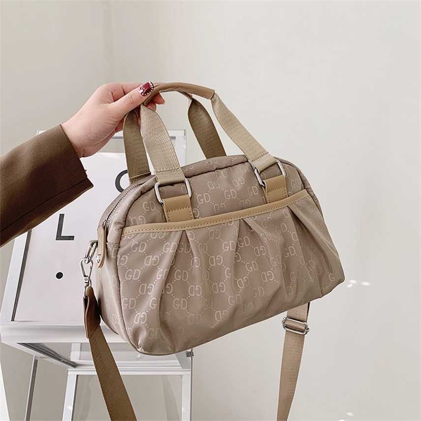 

Luxury Designer Handbag women's new Oxford One Shoulder Messenger Bag Large Capacity multi-layer nylon canvas, Khaki