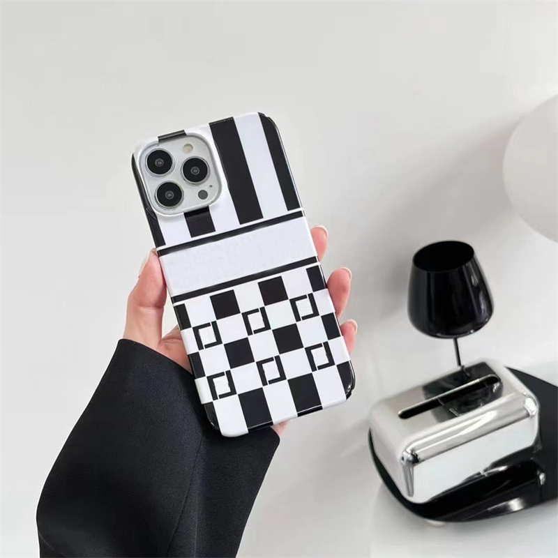 

Designer Phone Cases For Iphone Xr Xs 11 11promax 12 13 13pro 13promax 14 14max 14pro 14promax Leather Luxury Phone Case With Letter, Black