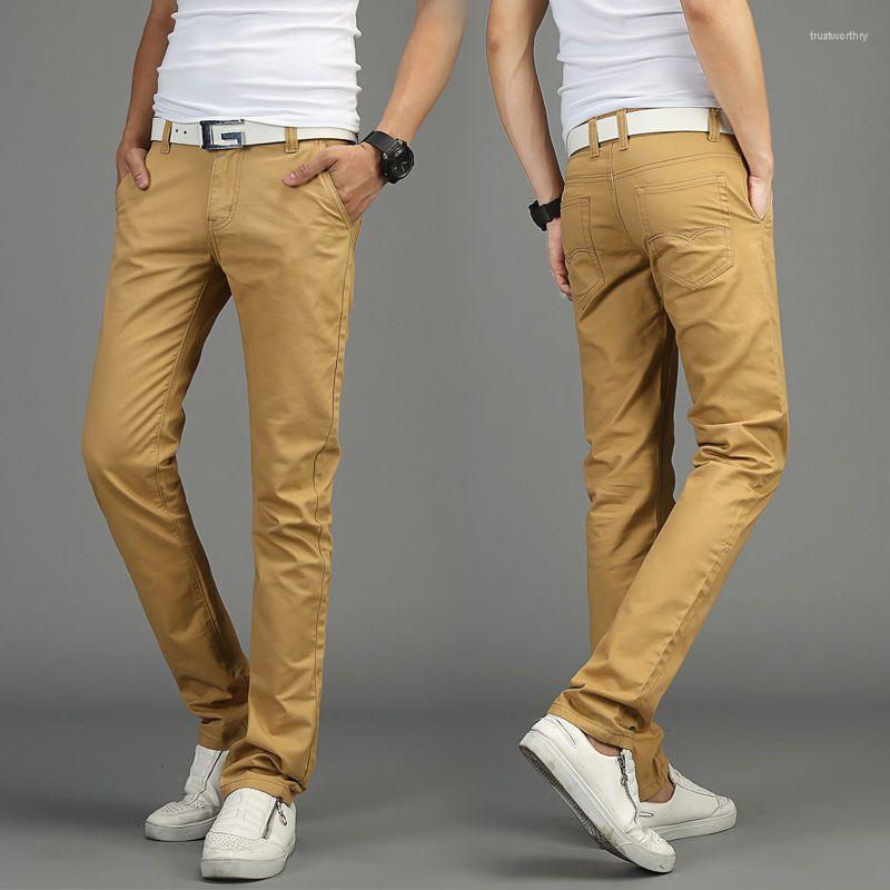 

Men's Pants Autumn Summer 2022 Cotton Men's Korean Fashion Boys Teenagers Thin Casual Trousers Straight Suit 28-38 Students Streetwear, 919 royal blue