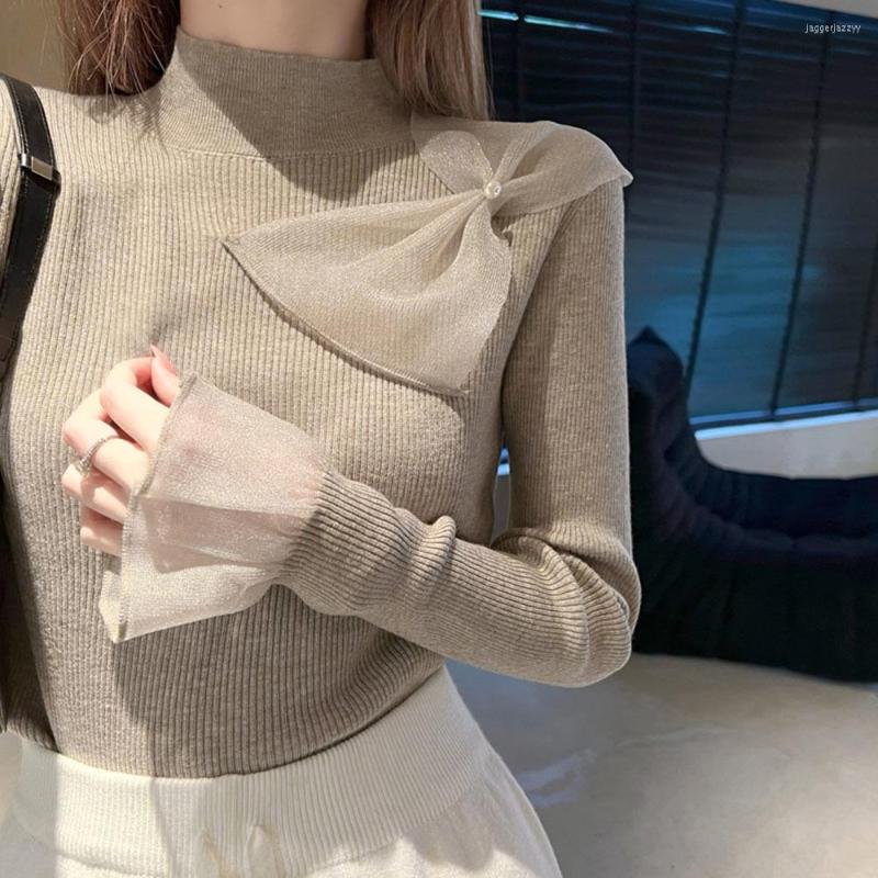 

Women's Sweaters Women Sweater 2022 Korean Fashion Knit Tops Elegant Woman Pullover Clothes Y2K Jumper, Apricot