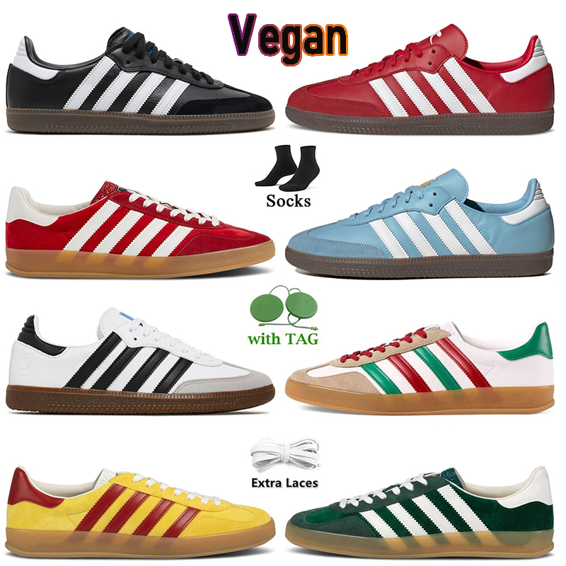 

Samba Vegans Gazelles Designer Shoes Platform Skate Sneakers Wales Bonner Cream Green Suede Black White Gum Pink Red Yellow Velvet Size Eur 36-45 Woman Mens Trainers, D30 36-45