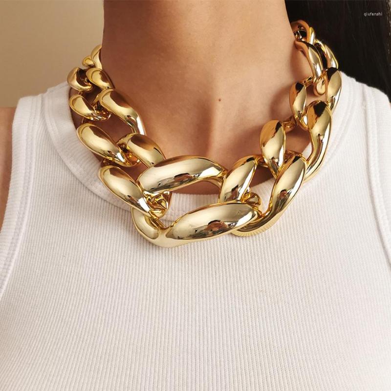 

Choker Lacteo Exaggerated CCB Big Chunky Thick Clavicle Neck Chain For Women Men Jewelry Necklace Punk Party Gift Fashion Collar