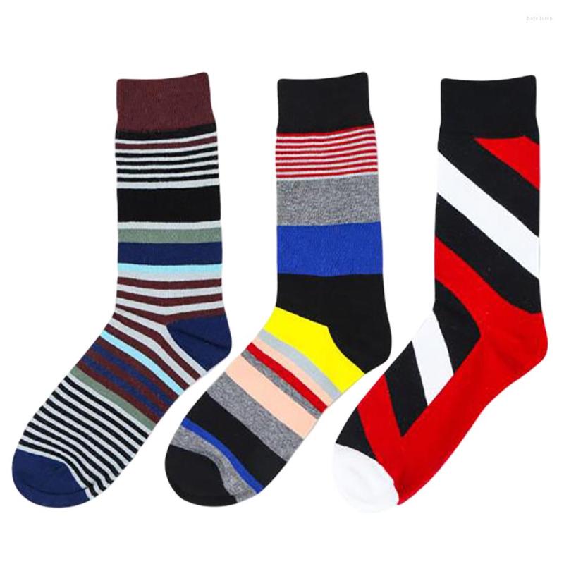 

Men's Socks 20 Pairs British Style Stripes Jacquard Man Fashion Crew Daily Dress