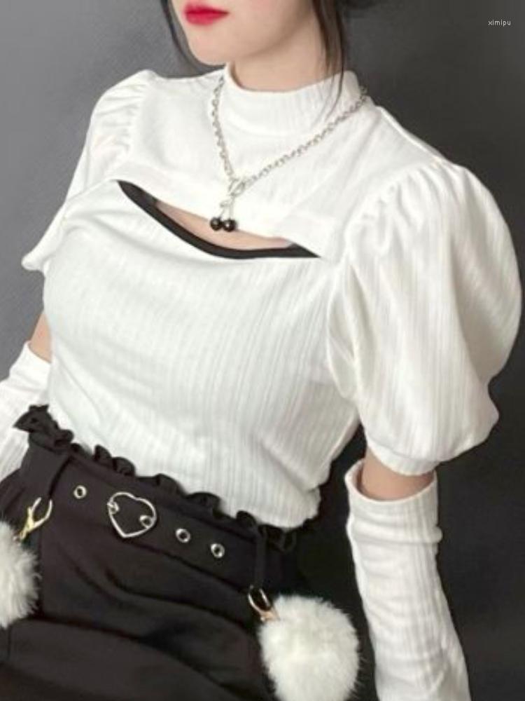 

Women' Blouses Spring Japanese Sweet Kawaii Blouse Women Casual Harajuku Sexy Elegant Female Short Sleeve Korean Fashion Tops 2022, And raglan sleeves