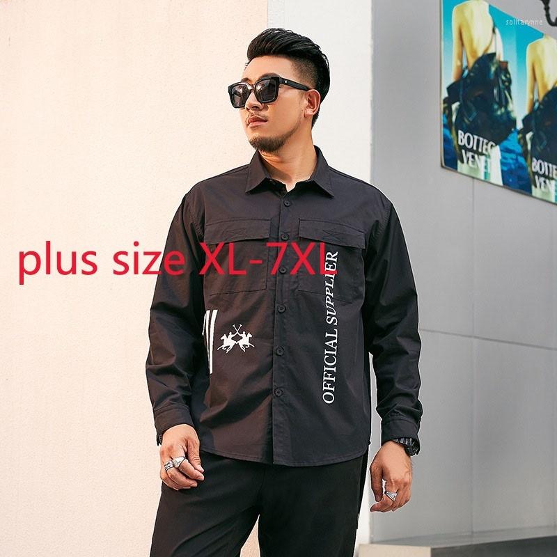 

Men's Casual Shirts Large Suepr Arrival Spring Fashion And Autumn Youth Printed Long Sleeve Oxford Plus Size XL2XL3XL4XL5XL6XL7XL, Beige