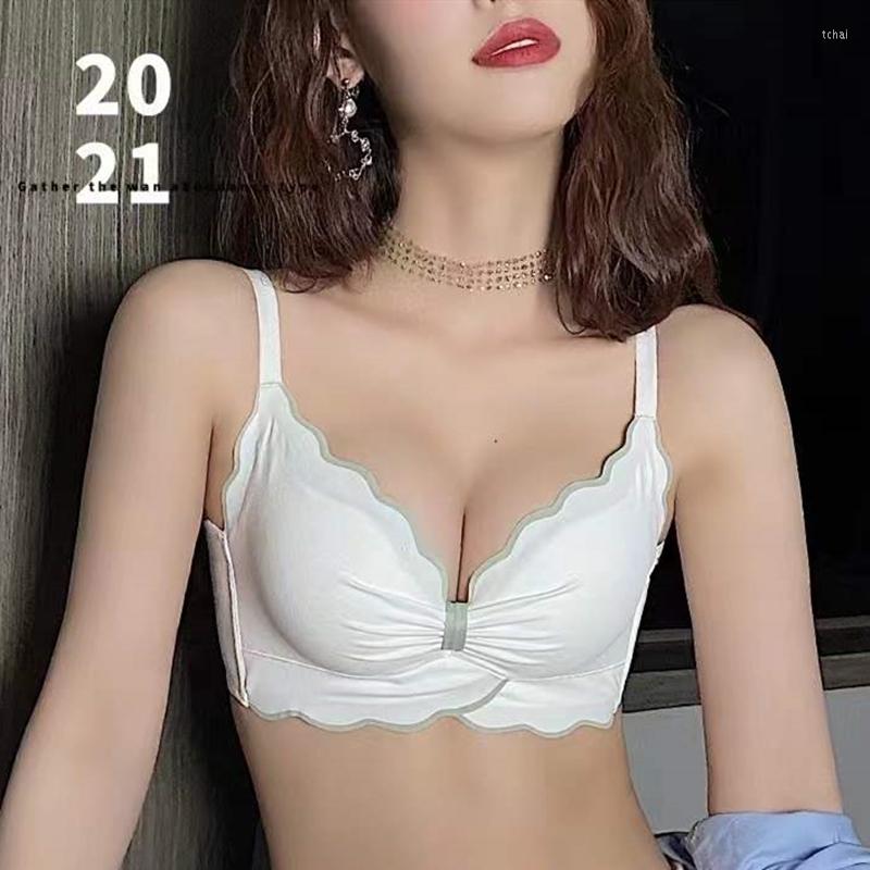 

Bras Sexy Non-marking Underwear Women's Small Breasts Gathered Without Steel Ring Bra Beautiful Back Anti-sagging, Black