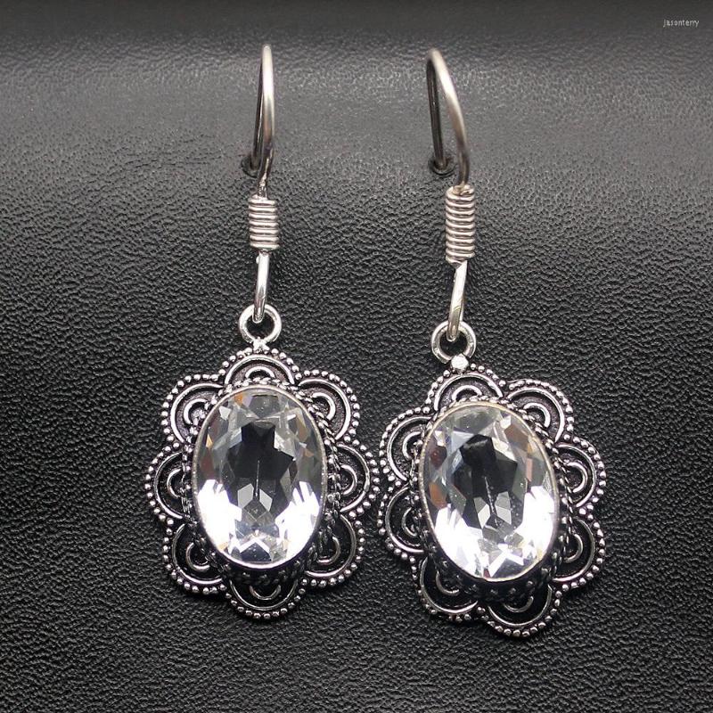 

Dangle Earrings Hermosa 49% OFF Beautiful Redgarnet Whitetopaz For Women 1 3/4 Inch HP145