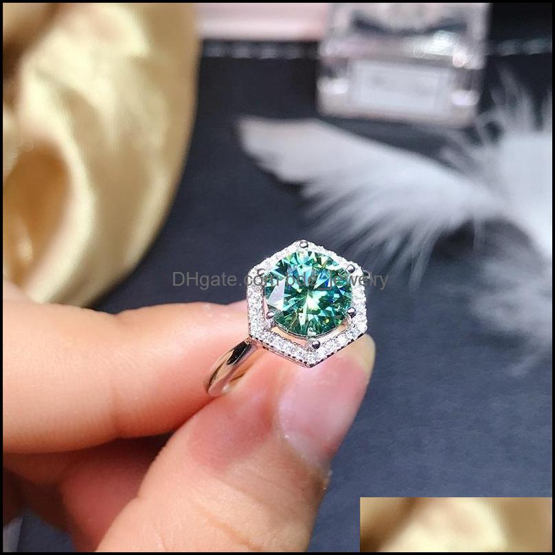 

Cluster Rings Cluster Rings 2021 Creative 925 Sterling Sier Vintage Green Zircon Stone Crystals Ring Personality Women Love Open Dro Dhvuv