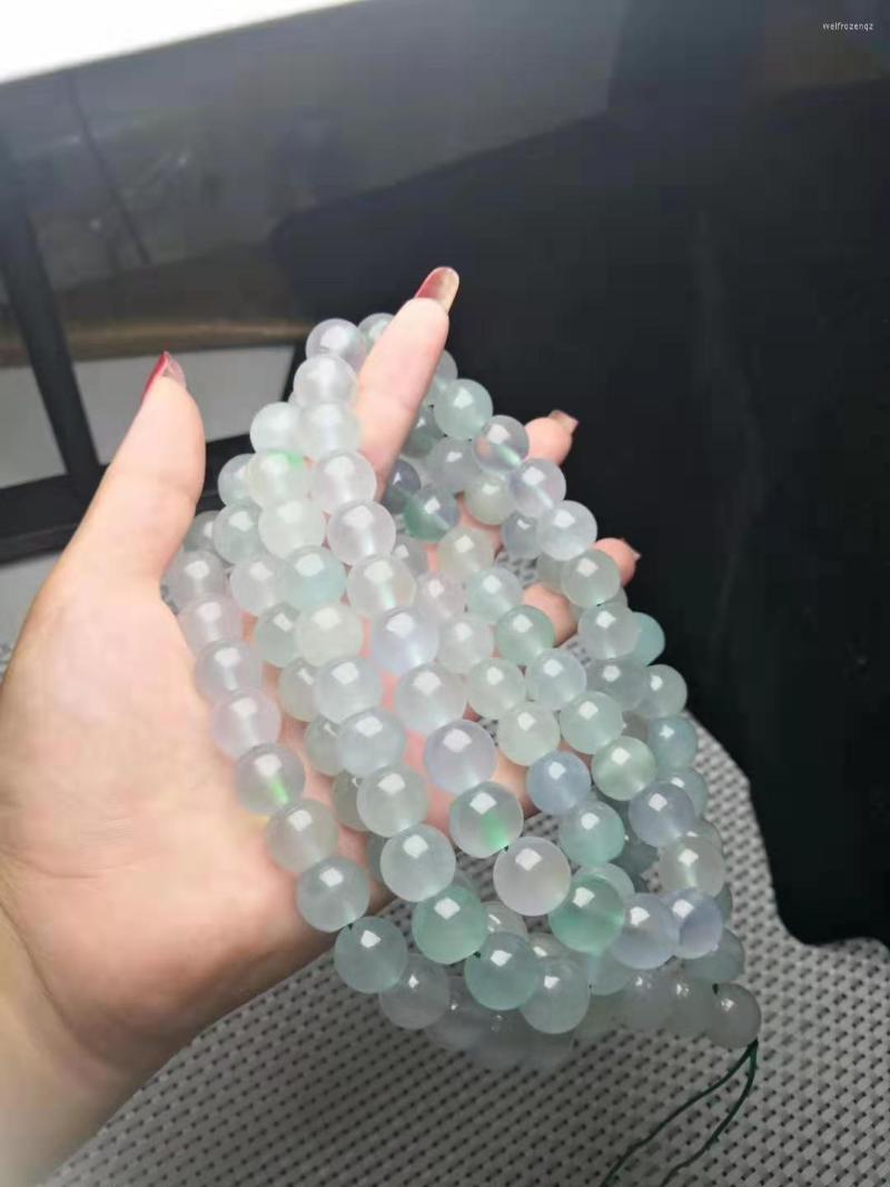 

Chains Fine Jewelry Through Full Genuine Natural 8-9mm Jade 108 Beads Necklace
