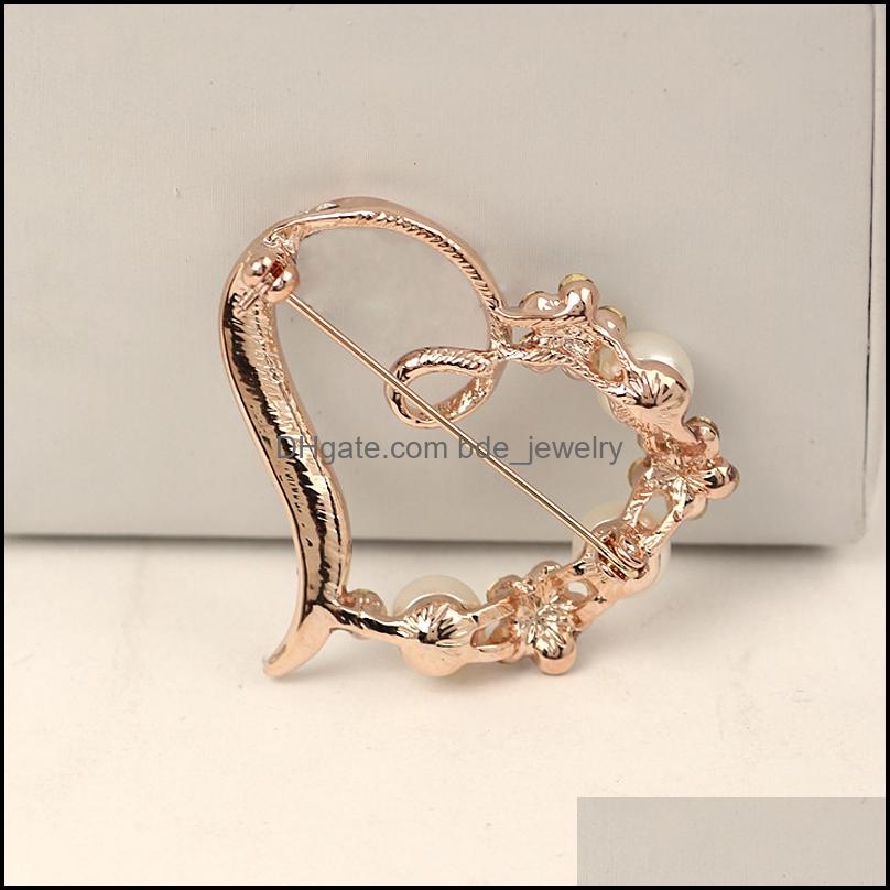 

Pins Brooches Wholesale Women Gorgeous Heart Shape Shiny Rhinestone Brooch Pin M23 Drop Delivery 2022 Jewelry Dhfbr
