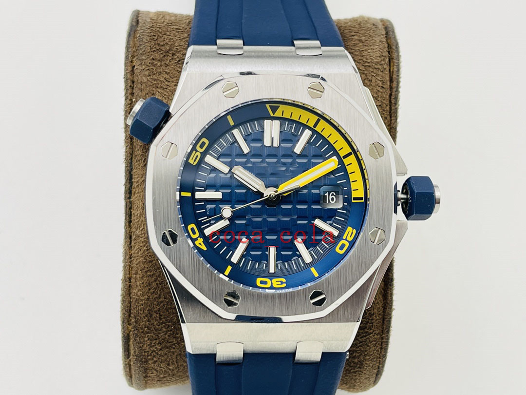 

HotSelling TOPQuality Watches 42mm Diver 15710 T Stainless Steel Bracelet Transparent Asia 2813 Movement Mechanical Automatic Mens Men's Watch Wristwatches k98